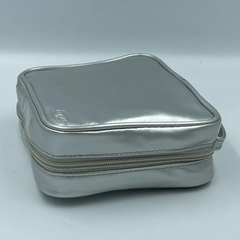 Clarins Paris Vanity Case Silver makeup Bag